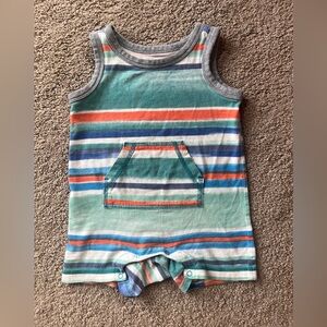 Tea Striped Romper 6-9M